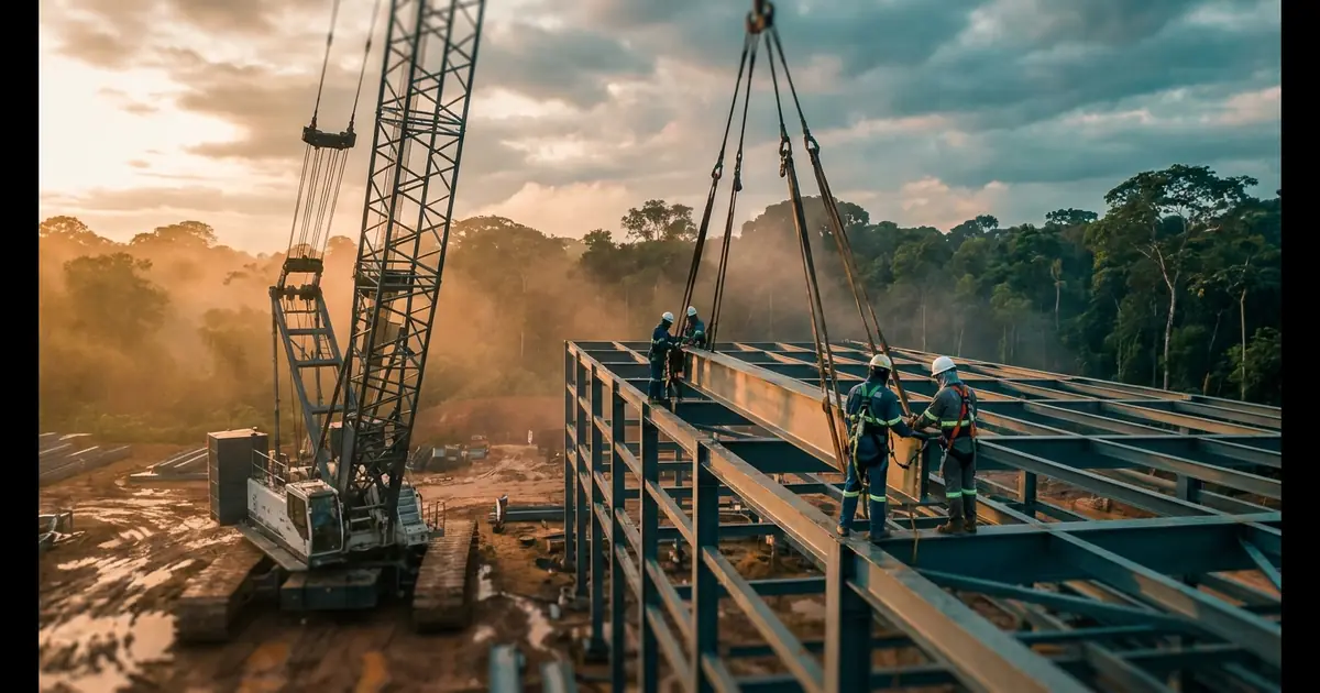 Montagem de Estruturas Metálicas em Altura: Rigging, Içamento e NR-35